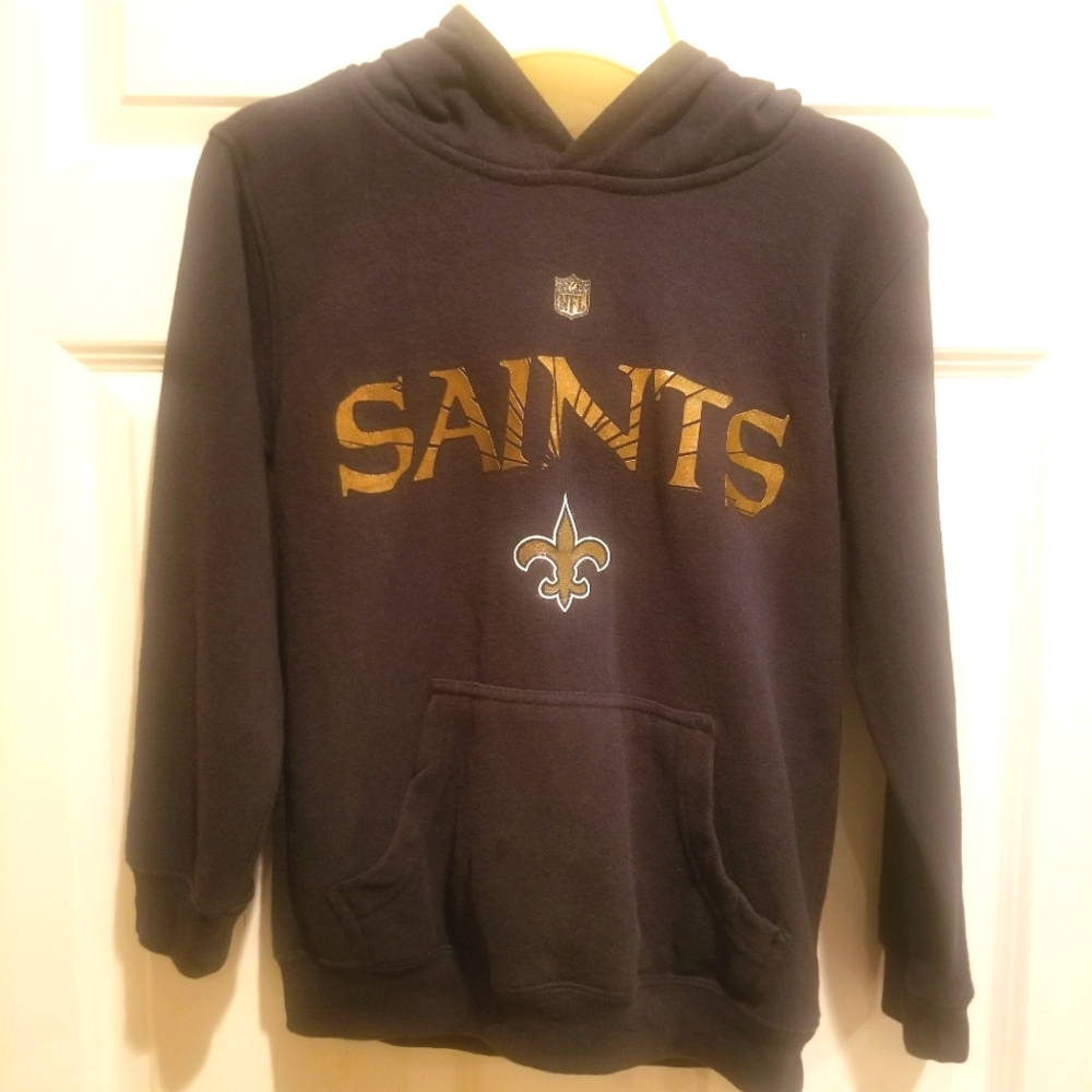 NFL Team League Black and Gold New Orleans Saints Hoodie Youth Small